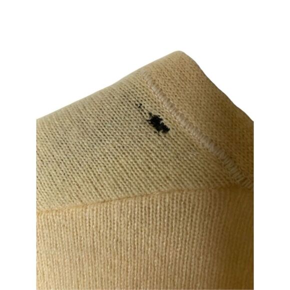 Brunello Cucinelli 100% cashmere cardigan sweater pale yellow women's size large - Picture 6 of 6